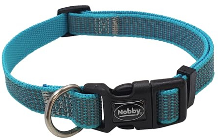 Nobby 52063-32 Halsband Full Reflect hellblau L-XL: L: 40-65 cm, B: 25 mm