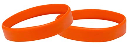 J&R Wristbands 10, Silikon Armbänder, Händen Gummi Armbänder,Orange