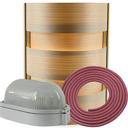 Saunalampe LUNA CLASSIC mit Saunaleuchte und Anschlusskabel Saunalicht Saunazubehör Starkstrom 400V