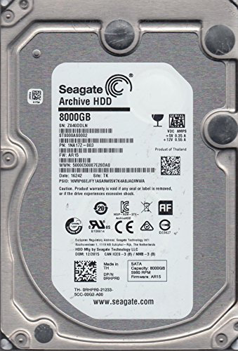 Seagate Archive HDD v2 8TB SATA 6Gb/s 128MB Cache 3,5 interne Bare Drive mit SMR Technologie (ST8000AS0022)