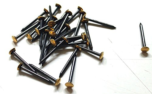 30 Stück Bildernägel 20 mm, Bilder aufhängen ohne bohren, Stahlnägel Set mit goldenem Kopf, für Betonwände, Holz, Putz & Ytong, Bildaufhänger, Made in Germany