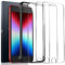 LK 3 Stück Displayschutzfolie aus Hartglas, kompatibel mit iPhone SE 2022/2020/3, Displayschutzfolie für iPhone 8/7/6S/6, blasenfrei und kratzfest, mit Installationsrahmen (Härtegrad 9H, Ultra HD)