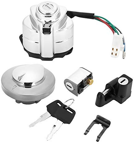 KIMISS Chiave per serratura del volante con interruttore di accensione per VT600 Shadow 400 750