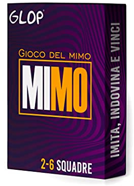 Glop Mimo - Gioco del Mimo - Giochi da Tavolo - Giochi da Tavolo per Adulti e Famiglie - Giochi per Bambini e Bambina sopra i 10 anni - Giochi di Società - Giochi in Scatola - Idee Regalo