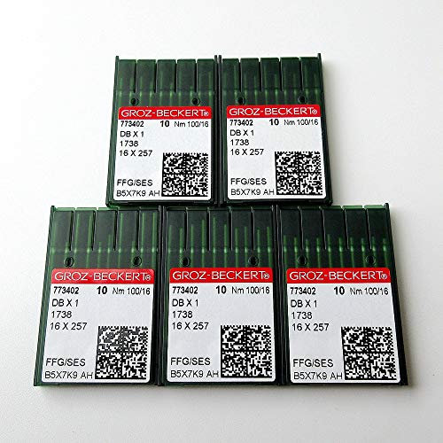 Groz Beckert Nähmaschinennadeln Dbx1, 16x231, 16x257, 1738, 50 Stück