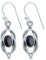 Ohrringe 925 Silber Onyx schwarzer Stein Edelstein Ohrhänger echt Silber Damen Sterling Silber Hänger Geschenk (MOH-142-03)