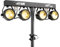 MAX LED PartyBar 11 Discolicht Partylicht, DJ Lichtanlage Musikgesteuert, Lichtset mit Ständer, 4x 20W COB LED Spots, voreingestellten Shows, Stage Bar mit Auto-Modus und Display