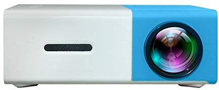 CHANYO Portable projector, Adjustable distance YG300 400LM Portable Mini Home Theater LED Projector with Remote Controller, Support HDMI, AV, SD, USB Interfaces, (Built-in 1300mAh lithium battery)(Bla