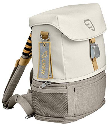 JetKids von Stokke Crew Rucksack, weiß, leicht, erweiterbar, ideal für Schule und Reisen, verstellbar und wasserabweisend, ideal für Kinder von 2–7 Jahren, Weiß, Reisen