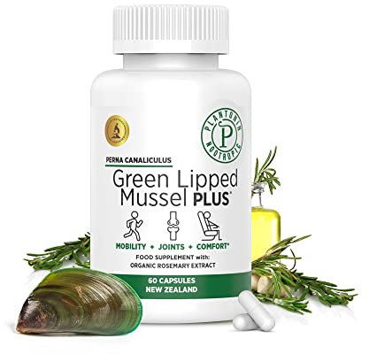 Plantonin Green Lipped Mussel 19000mg - Omega 3 Capsules High Strength - Pure New Zealand Green Lipped Mussel Powder - Joint Supplement Helps Alleviate Joint Pains, 60 Capsules, Non-GMO & Gluten-Free