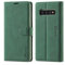 LOLFZ Hülle für Samsung Galaxy S10, Premium PU Leder Handyhülle mit Kartenfach Ständer Magnetische Schutzhülle Kompatibel mit Galaxy S10 - Grün