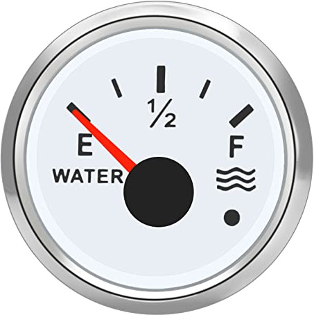 KAOLALI Water Level Indicator, Water Level Meter for 0~190 ohm Water Sensor(White)