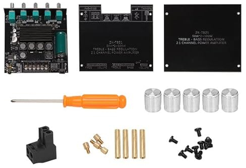 Hacbop ZK-TB21 TPA3116D2 Bluetooth 5.0 Subwoofer Amplifier Board 50WX2+100W 2.1 Channel Power Audio Stereo Amplifier Board