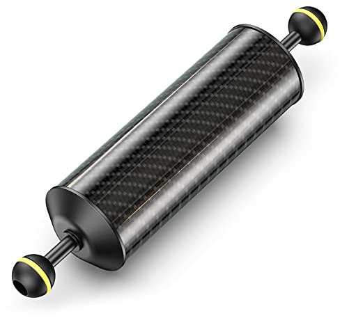 Sea frogs D60mm, 10Zoll/254mm Schwimmende Arm Kohlenstoff | Schwimmende Doppelkugelarm Tauchen Auftriebssystem Für Tauchen Tablett Video LichtStrobe