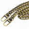 Handtaschenketten-Ersatzband, Mädchen Weihnachtsgeschenke, 1,2 m flache Tasche Kette Schultergurt Metallkette, Schultergurt mit Drehverschlüssen,Schnallen Damen,Geldbörse Taschenherstellung (Bronze)