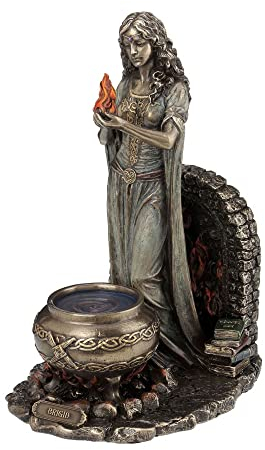 ORIGEN Statue der Brigit-Göttin der Druiden, keltische Göttin der Druiden, nordische Mythologie, H 23 cm