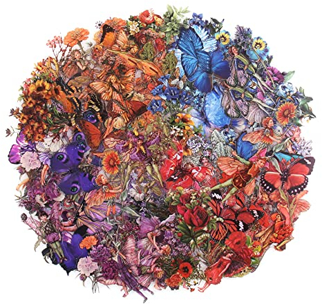 NOGAMOGA Transparente Blumenfeen-Aufkleber, Vintage Feen-Aufkleber Schmetterling Sticker für Scrapbooking, Ephemera für Junk Journals - 160 Stück (Sommerfee)