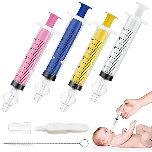 Aolso Seringue Nasale Bebe Professionnel Mouche Bebe Irrigateur Lot de 4 Mouches Bébé Seringue Nasale,Bebe Irrigateur Nasal Manuel avec Nasale en Silicone Nettoyable et Réutilisable