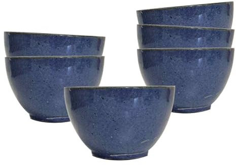 Lot de 6 bolées bleues en grès 200ml - Poterie Turgis - Made in Calvados