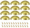 CEEYSEE 12Pcs Cup Handles for Drawers 81 X 35mm Shell Pull Handles Vintage Antique Drawer Semicircle Handle Furniture Door Knobs Handles with Screws (KLSG/Brass)