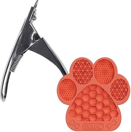 Wahl Guillotine Claw Clipper, Distract n Groom Lick Mat, Cat and Dog Nail Clippers, Lick Mats for Pet Anxiety, Pet Nail Trimmer, Licky Mats for Cats & Dogs, Claw File, Slow Feeder for Pets