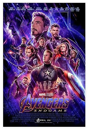TONFON Avengers Endgame 2019 American Superhero Film Dormitory Bedroom Wall Art Deco Poster Leinwand Poster Schlafzimmer Dekor Sport Landschaft Büro Zimmer Dekor Geschenk ungerahmt 30 x 45 cm