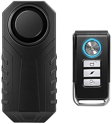 Meichoon Alarma de Bicicleta Inalámbrica Seguridad Antirrobo para Ladrones Sensor de Movimiento de Vibración a Prueba de Agua con Control Remoto para Bicicleta Motocicleta Coche Scooter Vehículos