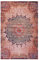 Moderner Kurzflor Teppich im Vintage Look von WECONhome für Wohnzimmer, Schlafzimmer oder Arbeitszimmer – Rooftop (70 x 120 cm, rot)