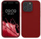 kwmobile Case for iPhone 15 Pro Max Case - Soft TPU Silicone Cover - Rhubarb Red