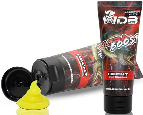 Angel-Berger Wild Devil Baits Ultra Boost Raubfischpaste Lockstoff Paste Fish Attractant Köder Paste Raubfisch Aroma (Hecht)