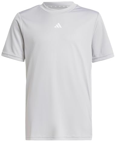 adidas Unisex Kinder Train Essentials Logo Regular Fit T-Shirt Junior, Grey Two/White, 7-8 Years