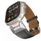 TiMOVO Cinturino Compatibile con Apple Watch 49mm 46/45mm 44mm 42mm, Cinturino in Pelle a Sgancio Rapido Regolabile per iWatch Ultra 2 Ultra SE Series 10 9 8 7 6 5 4 3 2 1, Nero