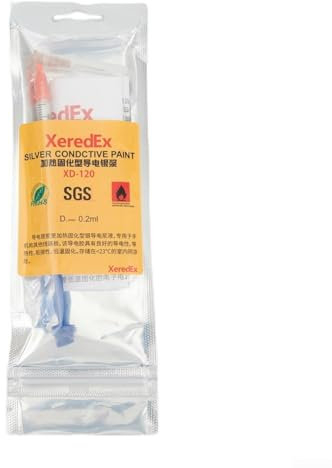 Colla adesiva elettroconduttiva per applicazioni di riparazione di circuiti elettronici, conduttiva argento 0,2 ml, colla elettrica adesiva per la riparazione di tracce difettose