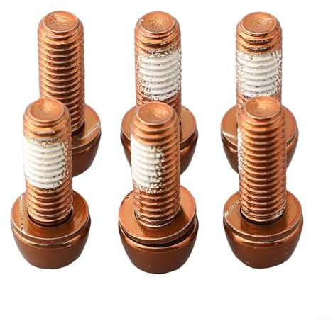 MTB Fahrrad Schrauben Scheibenbremse Bremssattel Befestigungsschrauben M6 x 18 mm, 6 Stück (orange)