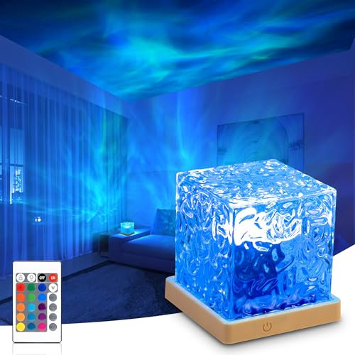Projecteur Ciel Etoile, Projecteur Galaxie Plafond avec Télécommande, Veilleuse Projecteur Enfants adultes avec 16 couleurs, 30 modes d'éclairage Projecteur Aurore D'onde D'eau