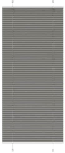 vidaXL Plissee Anthrazit 90x200 cm Stoffbreite 89,4 cm Polyester, Faltrollo, Klemmfix, Plisseerollo, Jalousie, Rollo, Plisseerollo für Fenster