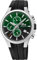 LOTUS Montre homme 18621/A Chrono Boîtier en acier inoxydable 316l Argenté Bracelet en caoutchouc, vert
