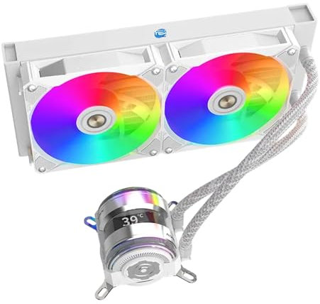SIMPLETEK - CPU-Flüssigkeitskühlkörper 240 mm RGB | LGA 1700 2066 2011 1366 1200 115X AM5 AM4 AM3 AM2 AM2+ FM1 | Für Gaming und Overclocking