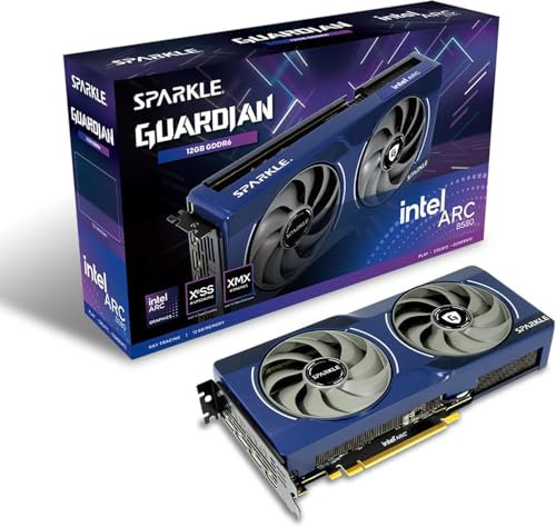 WEELIAO Sparkle Intel Arc B580 Guardian Graphics Card, 12 GB GDDR6 Video Card, Torn Cooling 2.0,Metal Backplate, Axial Fans, Breathing Light, SB580G-12G