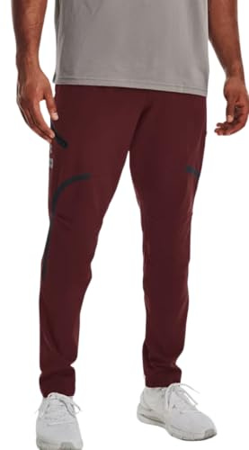 Under Armour Men's UA Unstoppable Cargo Pants, Dark Maroon / Black - 600, XXL