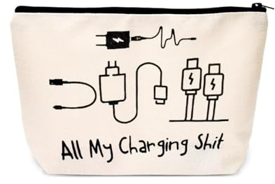 Travel Essentials,Holiday Accessories Quirky Gifts Women Women's Cord Makeup Bag Useful Men Cable Gift Ideas Stuff Charging Fun My Order Organiser,for Charger Cosmetic Chargers and Cables Backpack