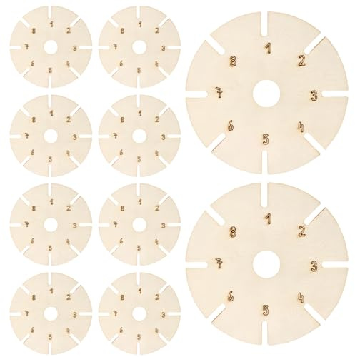 Vuggdt Bracelet Braiding Tool | Wood Braiding Disk Plate,Wooden Round Craft Tool for Handicraft Men Beginner Projects Straps Women Necklaces Lanyards