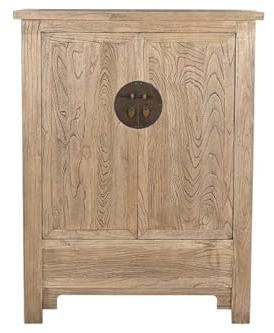 Schrank im japanischen Stil, natürliches Ulmenholz, 102 x 40 x 132 cm