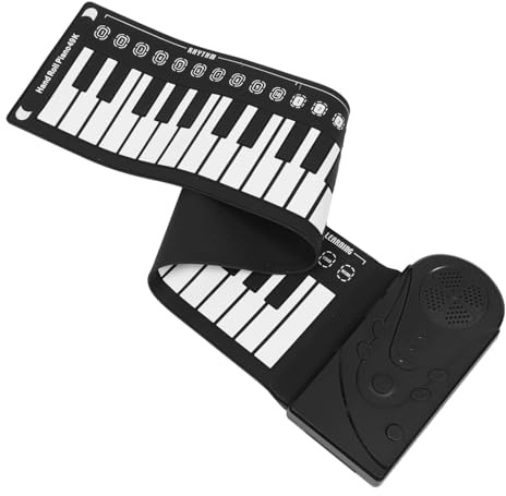 Supvox Tragbares Roll Up Piano mit Flexiblem Standardgroßem Keyboard und Eingebautem Lautsprecher Leicht Zusammenrollbar für Musikanfänger und Unterwegs