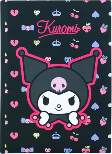 PRESTIGE & DELUXE Diario scuola Kuromi 2026-2027 F.to Standard 18x14 cm Versione nera viola + portachiave paillettes e penna multicolore