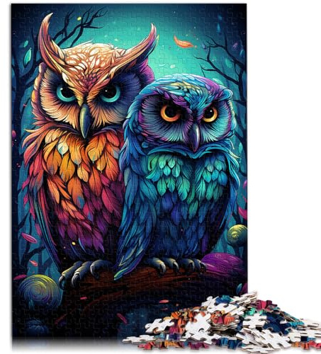 Puzzle für Erwachsene 1000 Teile Eulen-DIY-Puzzlespielzeug 26 x 38 cm jedes Teil ist einzigartig – anspruchsvolles Familienspiel für Teenager ab 14 Jahren