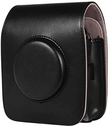 Akozon Kameratasche aus PU-Leder, Schultergurt, Kompatibel mit SQ20 Sofortbildkamera, Verstellbar (Black)
