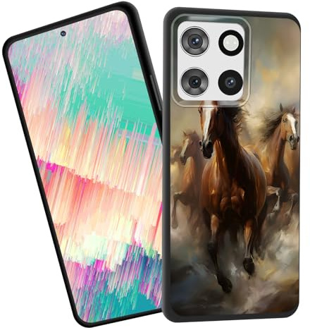 EFGWSDER Custodia per Moto G 5G 2026, custodia sottile antiurto in gomma morbida in silicone TPU per Motorola Moto G 5G 2025/2026 e G Play 2026, cavallo che corre