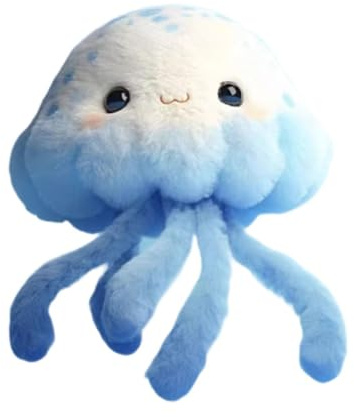KiBcsLic Quallen-Plüschtier, Meerestier-Anhänger, Kuscheltier-Schlüsselanhänger für Teenager, 30cm