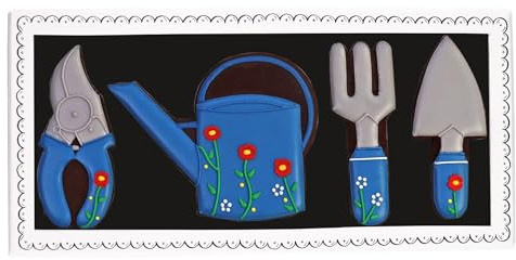 Biscuiteers Garden Tools Biscuits Gift | Hand-Iced Biscuit Set with Gardening Motifs in Gift Box; Letterbox Friendly Present for Garden Lovers and Mums